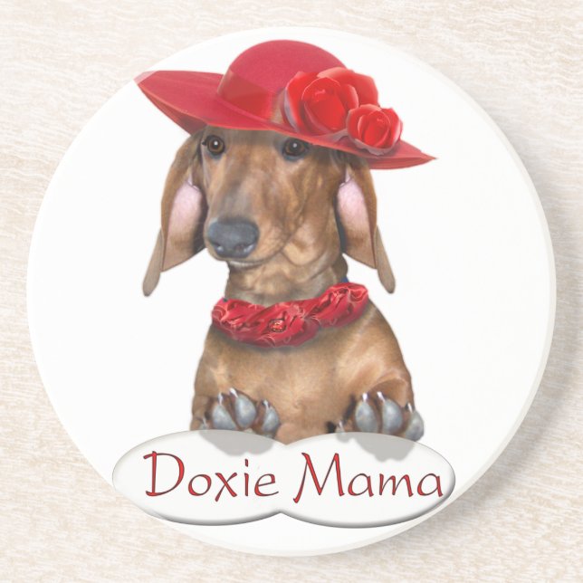 Posavasos Práctico de costa de la mamá de Doxie (Frente)
