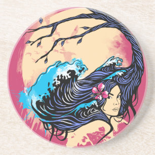 Posavasos Práctico de costa de la mística de Wahine