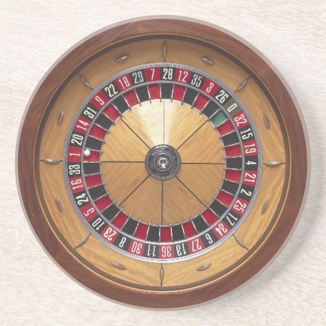 Posavasos Práctico de costa de la rueda de ruleta (Frente)
