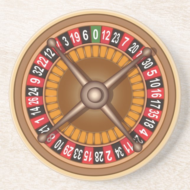 Posavasos Práctico de costa de la rueda de ruleta (Frente)