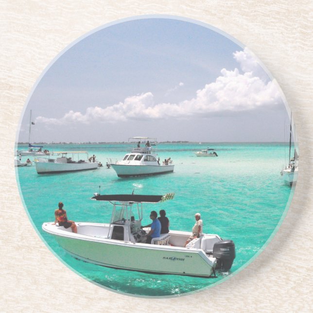 Posavasos Práctico de costa de las islas de Gran Caimán de (Frente)