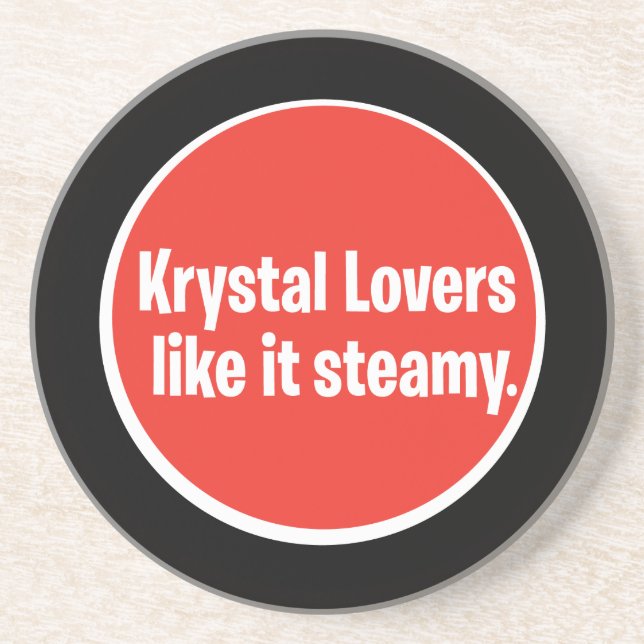 Posavasos Práctico de costa de los amantes de Krystal (Frente)