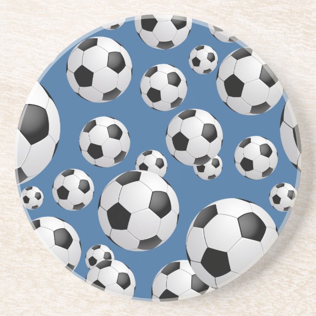 Posavasos Práctico de costa de los balones de fútbol del (Frente)