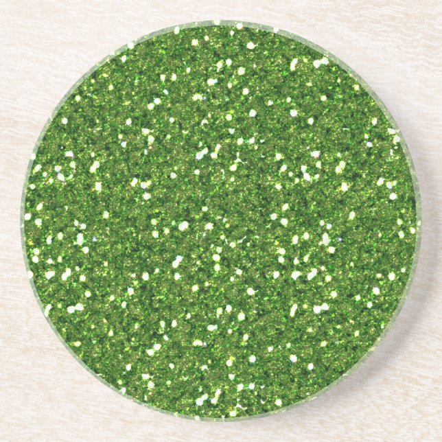 Posavasos Práctico de costa de los purpurinas del verde (Frente)