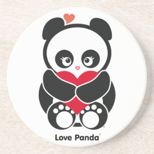 Posavasos Práctico de costa de Panda® del amor