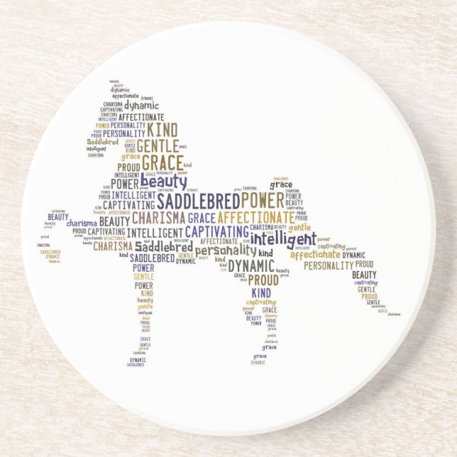 Posavasos Práctico de costa de Saddlebred (Frente)