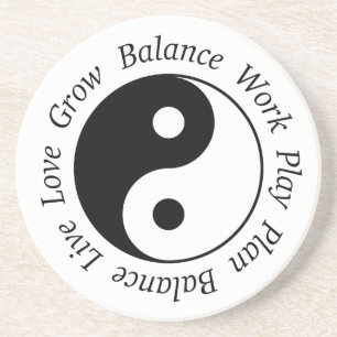 Posavasos Práctico de costa de Yin Yang de la balanza