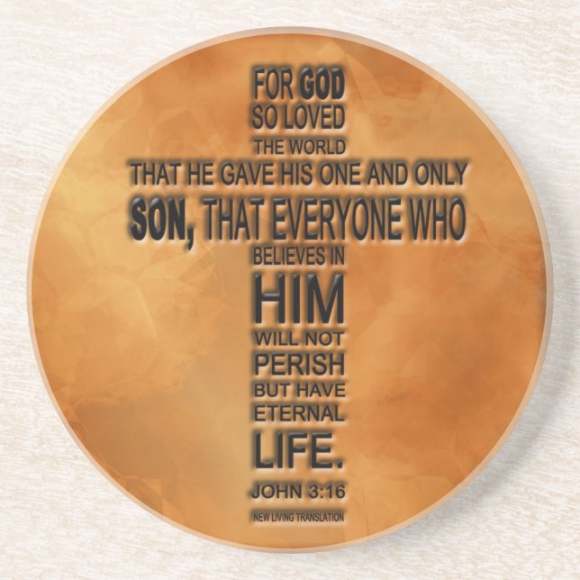 Posavasos Práctico de costa del 3:16 de Juan (Frente)