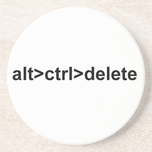 Posavasos práctico de costa del alt>ctrl>delete (Frente)