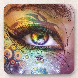 Posavasos Práctico de costa del amor y de la luz del ojo de