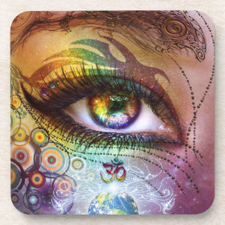 Posavasos Práctico de costa del amor y de la luz del ojo del