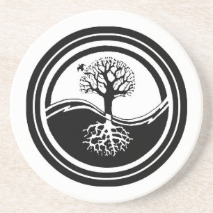 Posavasos Práctico de costa del árbol de Yin Yang