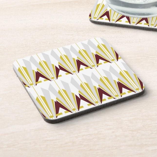 Posavasos Práctico de costa del art déco (Lado Izquierdo)