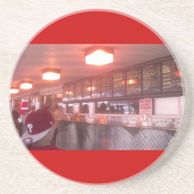 Posavasos Práctico de costa del Cheesesteak de Philly (Frente)