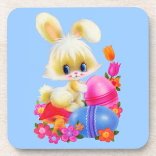 Posavasos práctico de costa del conejito de pascua