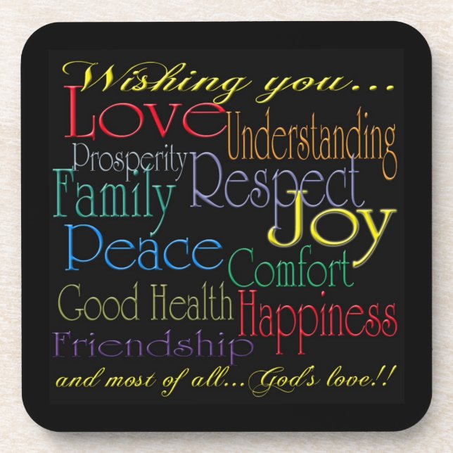 Posavasos Práctico de costa del corcho de la felicidad de la (Frente)