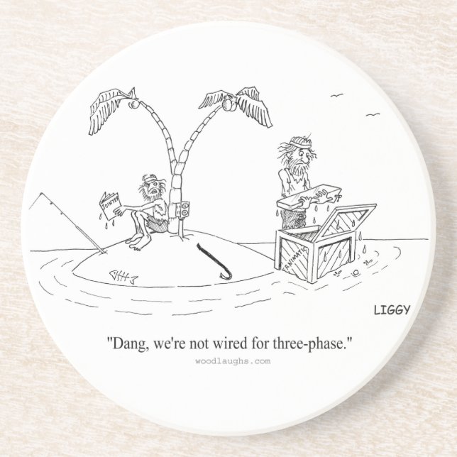 Posavasos Práctico de costa del dibujo animado de la isla (Frente)