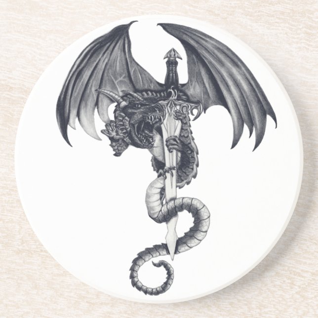 Posavasos Práctico de costa del dragón y de la espada (Frente)