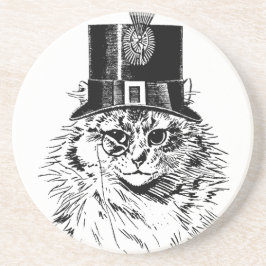 Posavasos Práctico de costa del gato de Steampunk, gatito en