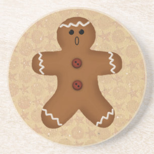 Posavasos Práctico de costa del hombre de pan de jengibre