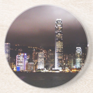 Posavasos Práctico de costa del horizonte de la ciudad