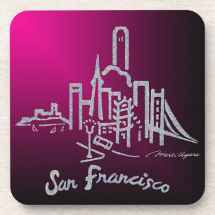 Posavasos Práctico de costa del horizonte de San Francisco
