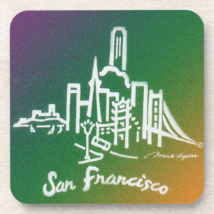 Posavasos Práctico de costa del horizonte de San Francisco