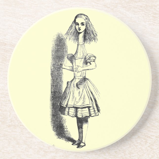 Posavasos Práctico de costa del ilustracion de Alicia (Frente)