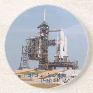 Posavasos Práctico de costa del lanzamiento STS-1