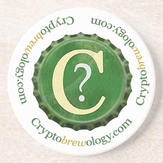 Posavasos Práctico de costa del logotipo de Cryptobrewology (Frente)