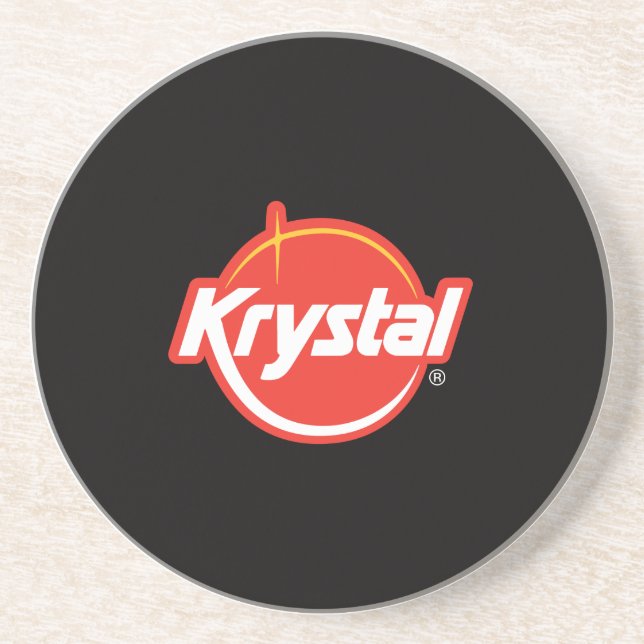 Posavasos Práctico de costa del logotipo de Krystal (Frente)