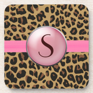 Posavasos Práctico de costa del monograma de la impresión de