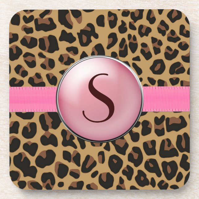 Posavasos Práctico de costa del monograma de la impresión de (Frente)