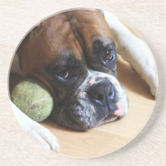 Posavasos Práctico de costa del perro del boxeador