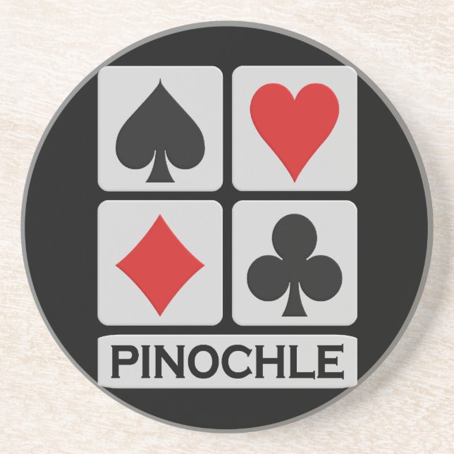 Posavasos Práctico de costa del Pinochle (Frente)