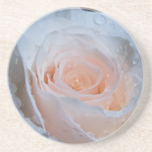 Posavasos Práctico de costa del rosa blanco