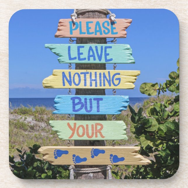 Posavasos Práctico de costa del Rótulo de la playa de la (Frente)