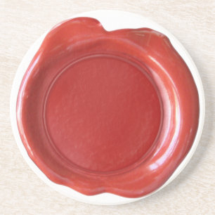 Posavasos Práctico de costa del sello de la cera - rojo