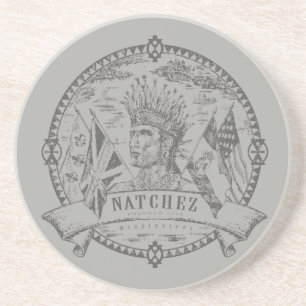 Posavasos Práctico de costa del sello de Natchez