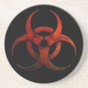 Posavasos Práctico de costa del símbolo del Biohazard