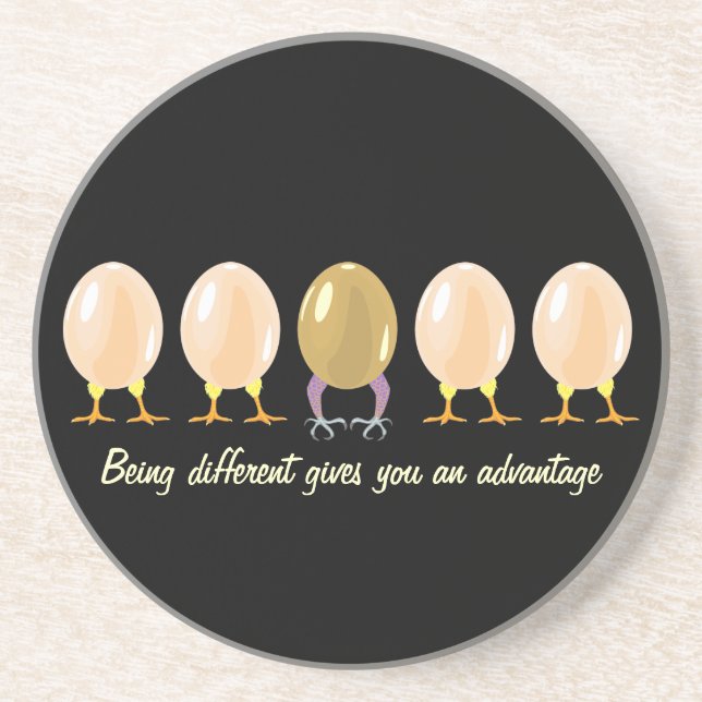 Posavasos práctico de costa divertido de los huevos del (Frente)