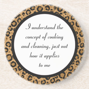 Posavasos Práctico de costa divertido del leopardo