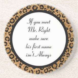 Posavasos Práctico de costa divertido del leopardo