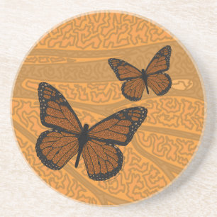 Posavasos Práctico de costa Doodled del monarca