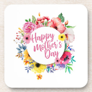 Posavasos Práctico de costa floral feliz elegante de la