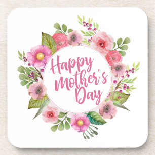 Posavasos Práctico de costa floral feliz elegante del día 