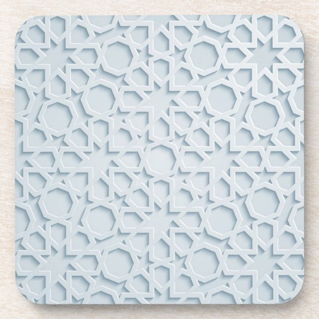 Posavasos práctico de costa geométrico marroquí islámico del (Frente)