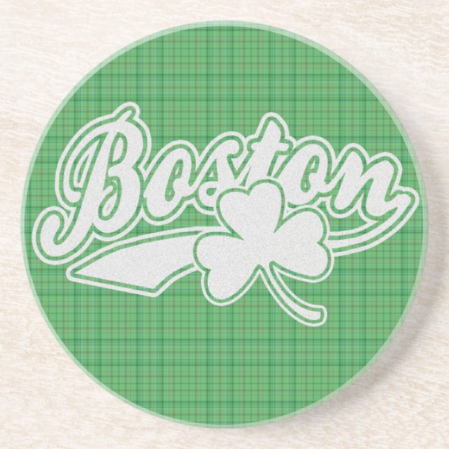 Posavasos Práctico de costa irlandés del trébol de Boston (Frente)