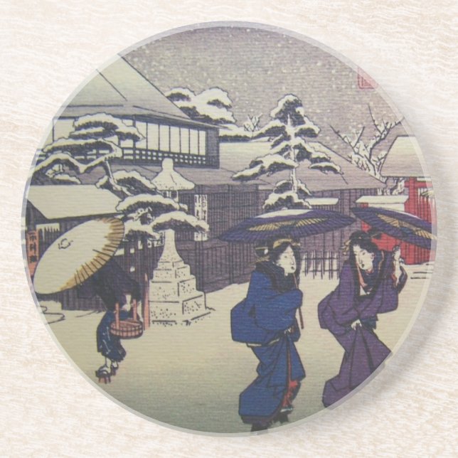 Posavasos Práctico de costa japonés (Frente)