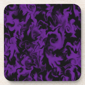 Posavasos Práctico de costa mezclado violeta y negro oscuro